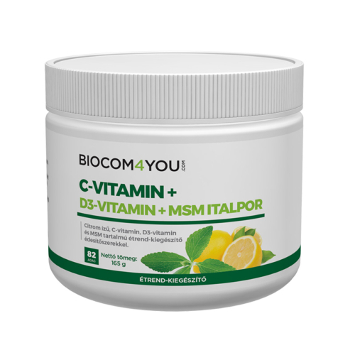 Biocom C-Vitamin+D3-Vitamin+MSM Italpor 165 g 