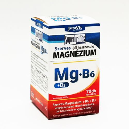 Magnézium szerves + B6 + D3 filmtabletta 70 db
